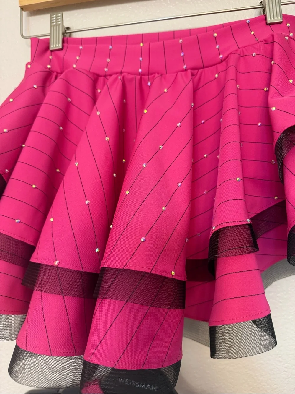 Kelle dance costume 2 piece hot pink jazz rhinestoned ALL THAT PINK 4215 MA adlt - Picture 7 of 13
